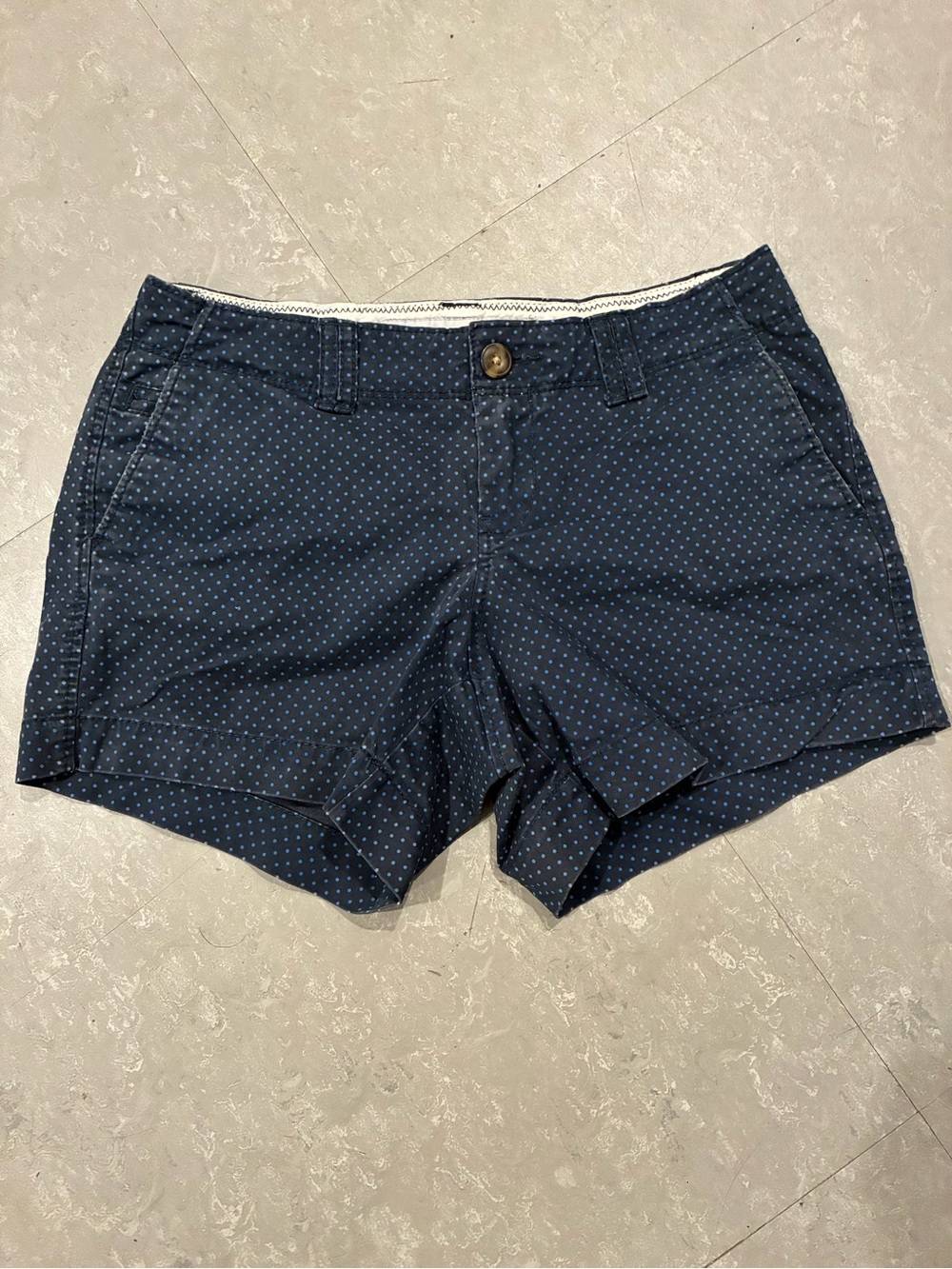 Old Navy Navy Blue Polka Dot Cotton Shorts